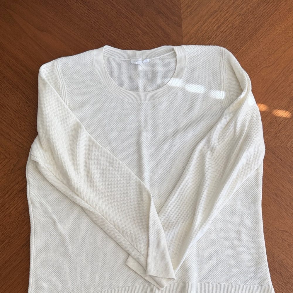 GAP Women's Cotton Cream Crewneck Sweater